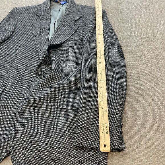 Vintage Pendleton Blazer‎ Mens Size 42 Gray Wool Blend Rockabilly Tweed - Picture 8 of 14
